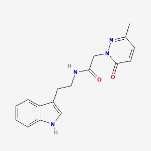 molecular formula C17H18N4O2 B2837860 N-(2-(1H-indol-3-yl)ethyl)-2-(3-methyl-6-oxopyridazin-1(6H)-yl)acetamide CAS No. 1235643-00-1