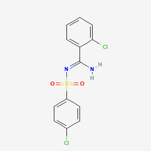 2-chloro-N'-(4-chlorophenyl)sulfonylbenzenecarboximidamide