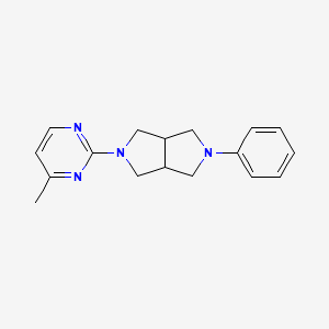 molecular formula C17H20N4 B2837870 5-(4-Methylpyrimidin-2-yl)-2-phenyl-1,3,3a,4,6,6a-hexahydropyrrolo[3,4-c]pyrrole CAS No. 2415533-12-7