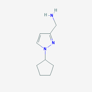 molecular formula C9H15N3 B2837877 (1-cyclopentyl-1H-pyrazol-3-yl)methanamine CAS No. 1343600-26-9; 1432026-68-0