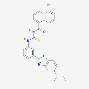 5-bromo-N-({3-[5-(butan-2-yl)-1,3-benzoxazol-2-yl]phenyl}carbamothioyl)naphthalene-1-carboxamide