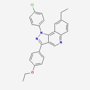 1-(4-chlorophenyl)-3-(4-ethoxyphenyl)-8-ethyl-1H-pyrazolo[4,3-c]quinoline