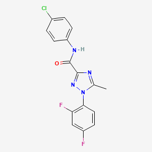 molecular formula C16H11ClF2N4O B2837885 N-(4-chlorophenyl)-1-(2,4-difluorophenyl)-5-methyl-1H-1,2,4-triazole-3-carboxamide CAS No. 321431-62-3