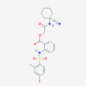 [2-[(1-Cyanocyclohexyl)amino]-2-oxoethyl] 2-[(4-fluoro-2-methylphenyl)sulfonylamino]benzoate