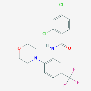 molecular formula C18H15Cl2F3N2O2 B283789 2,4-dichloro-N-[2-(morpholin-4-yl)-5-(trifluoromethyl)phenyl]benzamide 