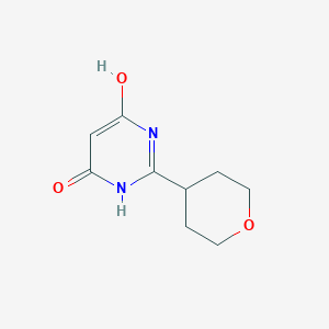 molecular formula C9H12N2O3 B2837898 2-(tetrahydro-2H-pyran-4-yl)pyrimidine-4,6-diol CAS No. 1045861-20-8