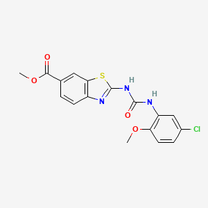 Methyl 2-(3-(5-chloro-2-methoxyphenyl)ureido)benzo[d]thiazole-6-carboxylate