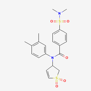 N-(3,4-dimethylphenyl)-4-(N,N-dimethylsulfamoyl)-N-(1,1-dioxido-2,3-dihydrothiophen-3-yl)benzamide