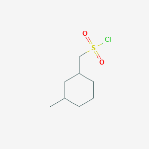 molecular formula C8H15ClO2S B2837905 (3-Methylcyclohexyl)methanesulfonyl chloride CAS No. 1486426-54-3