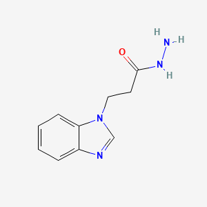 molecular formula C10H12N4O B2837908 3-(Benzimidazol-1-yl)propanehydrazide CAS No. 328056-89-9