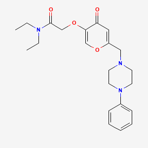 N,N-diethyl-2-[4-oxo-6-[(4-phenylpiperazin-1-yl)methyl]pyran-3-yl]oxyacetamide