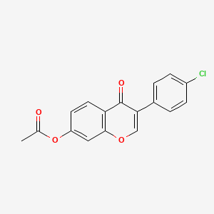 molecular formula C17H11ClO4 B2837919 3-(4-氯苯基)-4-氧代-4H-香豆素-7-基乙酸酯 CAS No. 109601-38-9