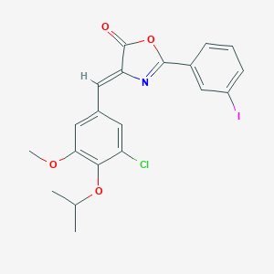 molecular formula C20H17ClINO4 B283792 4-(3-chloro-4-isopropoxy-5-methoxybenzylidene)-2-(3-iodophenyl)-1,3-oxazol-5(4H)-one 