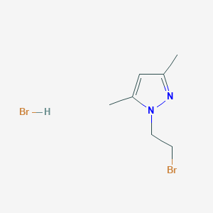molecular formula C7H12Br2N2 B2837920 1-(2-溴乙基)-3,5-二甲基-1H-吡唑-2-醇盐酸盐 CAS No. 1864062-25-8