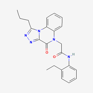 molecular formula C22H23N5O2 B2837921 N-(2-ethylphenyl)-2-(4-oxo-1-propyl[1,2,4]triazolo[4,3-a]quinoxalin-5(4H)-yl)acetamide CAS No. 1260909-19-0