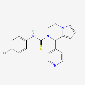 molecular formula C19H17ClN4S B2837923 N-(4-chlorophenyl)-1-(pyridin-4-yl)-3,4-dihydropyrrolo[1,2-a]pyrazine-2(1H)-carbothioamide CAS No. 393832-52-5