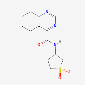 molecular formula C13H17N3O3S B2837926 N-(1,1-Dioxothiolan-3-yl)-5,6,7,8-tetrahydroquinazoline-4-carboxamide CAS No. 2415489-40-4