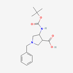 1-Benzyl-4-((tert-butoxycarbonyl)amino)pyrrolidine-3-carboxylic acid