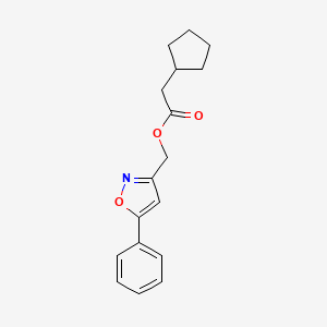 (5-Phenylisoxazol-3-yl)methyl 2-cyclopentylacetate