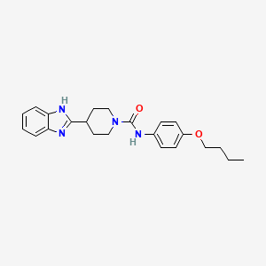 molecular formula C23H28N4O2 B2837939 4-(1H-benzo[d]imidazol-2-yl)-N-(4-butoxyphenyl)piperidine-1-carboxamide CAS No. 1203419-92-4