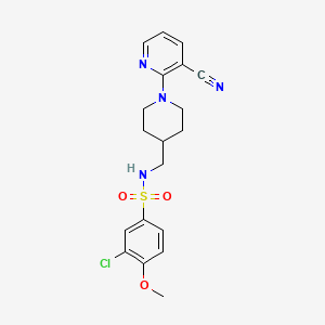 3-chloro-N-((1-(3-cyanopyridin-2-yl)piperidin-4-yl)methyl)-4-methoxybenzenesulfonamide