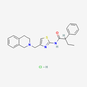 N-(4-((3,4-dihydroisoquinolin-2(1H)-yl)methyl)thiazol-2-yl)-2-phenylbutanamide hydrochloride