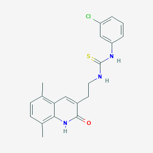 1-(3-chlorophenyl)-3-[2-(5,8-dimethyl-2-oxo-1H-quinolin-3-yl)ethyl]thiourea