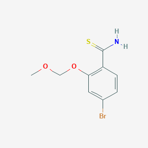 molecular formula C9H10BrNO2S B2837954 4-Bromo-2-(methoxymethoxy)benzenecarbothioamide CAS No. 1994755-81-5