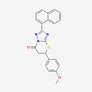 5-(4-methoxyphenyl)-2-(naphthalen-1-yl)-5H-[1,2,4]triazolo[5,1-b][1,3]thiazin-7(6H)-one