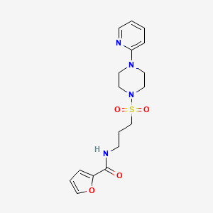molecular formula C17H22N4O4S B2837956 N-(3-((4-(pyridin-2-yl)piperazin-1-yl)sulfonyl)propyl)furan-2-carboxamide CAS No. 1021220-91-6