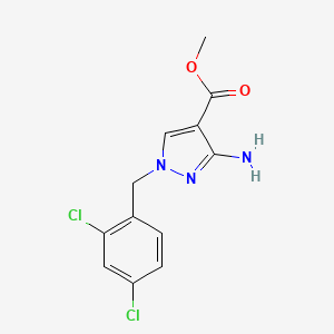 molecular formula C12H11Cl2N3O2 B2837961 methyl 3-amino-1-(2,4-dichlorobenzyl)-1H-pyrazole-4-carboxylate CAS No. 1856047-28-3