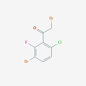 molecular formula C8H4Br2ClFO B2837964 3-溴-6-氯-2-氟苯乙酰溴化物 CAS No. 1807121-46-5