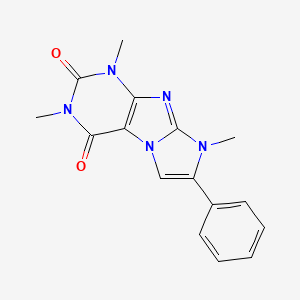 molecular formula C16H15N5O2 B2837967 1,3,8-Trimethyl-7-phenyl-1H-imidazo[2,1-f]purine-2,4(3H,8H)-dione CAS No. 19970-42-4