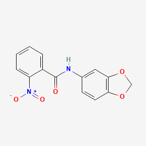 molecular formula C14H10N2O5 B2837968 N-1,3-苯并二噁杂环戊-5-基-2-硝基苯甲酰胺 CAS No. 420813-90-7