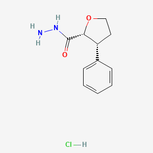 Rel-(2R,3R)-3-phenyltetrahydrofuran-2-carbohydrazide hydrochloride