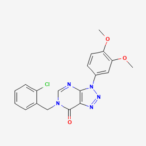 molecular formula C19H16ClN5O3 B2837979 6-[(2-Chlorophenyl)methyl]-3-(3,4-dimethoxyphenyl)triazolo[4,5-d]pyrimidin-7-one CAS No. 872594-59-7