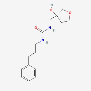 molecular formula C15H22N2O3 B2837982 1-((3-Hydroxytetrahydrofuran-3-yl)methyl)-3-(3-phenylpropyl)urea CAS No. 2034203-98-8
