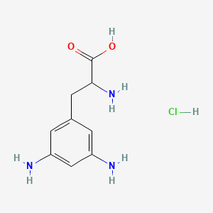 molecular formula C9H14ClN3O2 B2837984 2-Amino-3-(3,5-diaminophenyl)propanoic acid hydrochloride CAS No. 2230799-01-4
