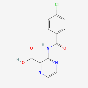 molecular formula C12H8ClN3O3 B2837988 3-[(4-chlorobenzoyl)amino]pyrazine-2-carboxylic Acid CAS No. 294853-37-5