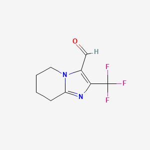 2-(trifluoromethyl)-5H,6H,7H,8H-imidazo[1,2-a]pyridine-3-carbaldehyde