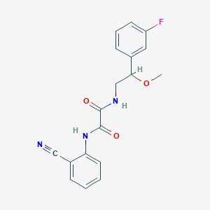 molecular formula C18H16FN3O3 B2837994 N1-(2-氰基苯基)-N2-(2-(3-氟苯基)-2-甲氧基乙基)草酰胺 CAS No. 1797354-46-1