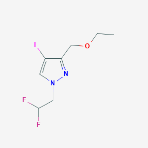 molecular formula C8H11F2IN2O B2837998 1-(2,2-difluoroethyl)-3-(ethoxymethyl)-4-iodo-1H-pyrazole CAS No. 1856055-94-1