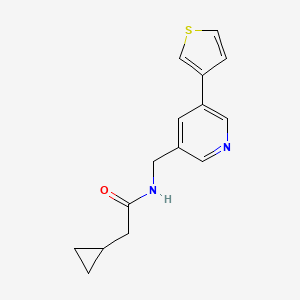 2-cyclopropyl-N-((5-(thiophen-3-yl)pyridin-3-yl)methyl)acetamide