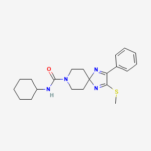 N-cyclohexyl-2-(methylthio)-3-phenyl-1,4,8-triazaspiro[4.5]deca-1,3-diene-8-carboxamide