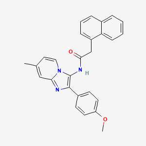 molecular formula C27H23N3O2 B2838027 N-[2-(4-methoxyphenyl)-7-methylimidazo[1,2-a]pyridin-3-yl]-2-naphthalen-1-ylacetamide CAS No. 850931-52-1
