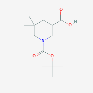 molecular formula C13H23NO4 B2838032 1-Boc-5,5-二甲基哌啶-3-羧酸 CAS No. 1781347-99-6