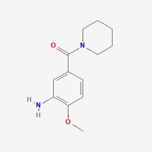 molecular formula C13H18N2O2 B2838042 (3-Amino-4-methoxyphenyl)(piperidin-1-yl)methanone CAS No. 101264-99-7