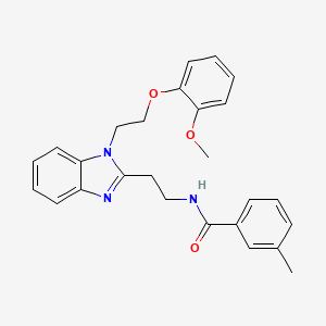 N-(2-{1-[2-(2-methoxyphenoxy)ethyl]-1H-benzimidazol-2-yl}ethyl)-3-methylbenzamide