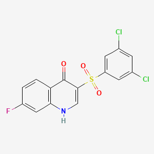 3-[(3,5-dichlorophenyl)sulfonyl]-7-fluoroquinolin-4(1H)-one