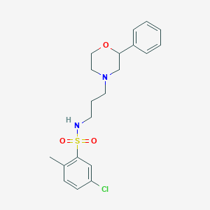 5-chloro-2-methyl-N-(3-(2-phenylmorpholino)propyl)benzenesulfonamide